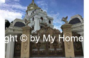 Báo giá thi công cổng nhôm đúc Phù điêu Buckingham giá rẻ